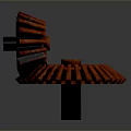 Red Gear Shaped Lighting Fixture Combination with Metal Texture and Modern Art Design