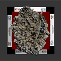 Natural Damburite Mineral Crystal Specimen Showcasing Texture On Labeled Display Base