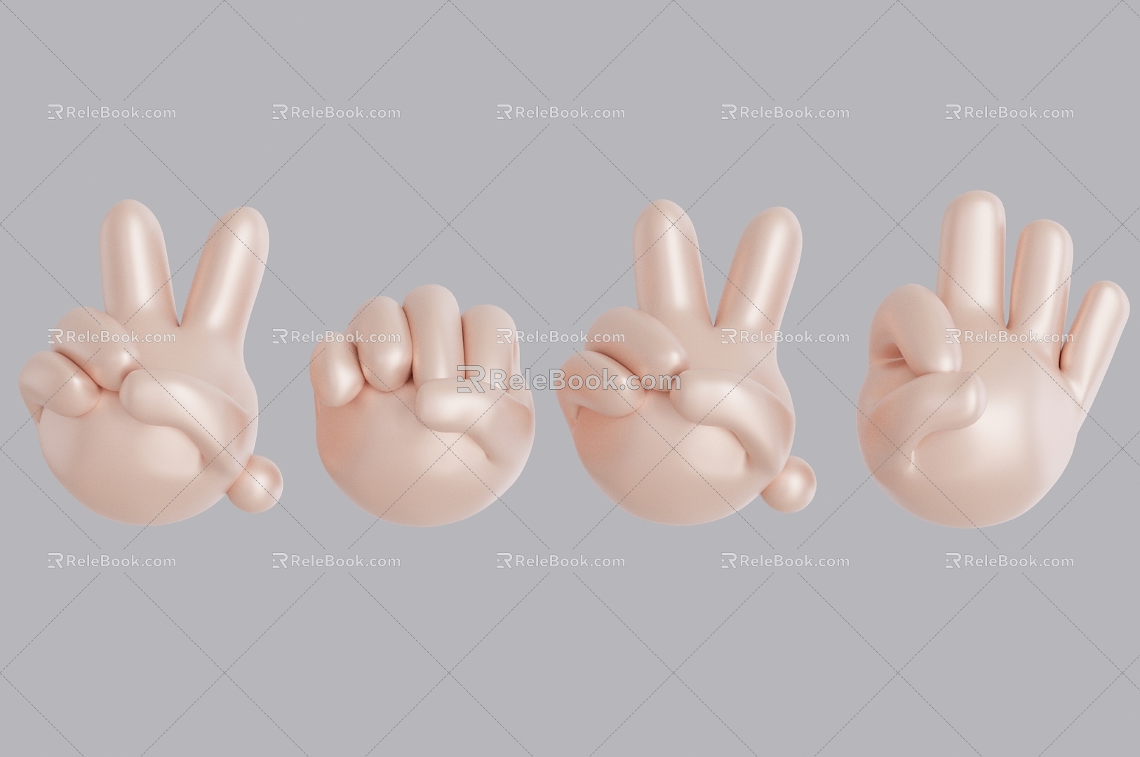 Modern Gestures 3d model