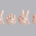 Modern Gestures 3d model