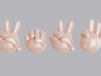 Modern Gestures 3d model