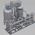 Industrial Equipment With Stainless Steel Tanks Pipeline System And Metal Platform Structure