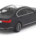 Luxury Black BMW Sedan With Sleek Design Silver Alloy Wheels And LED Headlights