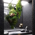 Indoor Vertical Garden Decor With Hanging Plants And Green Wall Design