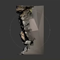 Natural Stone Material Featuring Layered Texture And Organic Rough Surface Design