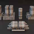 Industrial Equipment Featuring Large Storage Tanks Reactors And Pipeline Systems