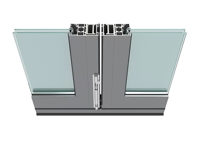 Durable Metal Hinge Hardware For Glass Panel Door Installation And Fitting 3d model