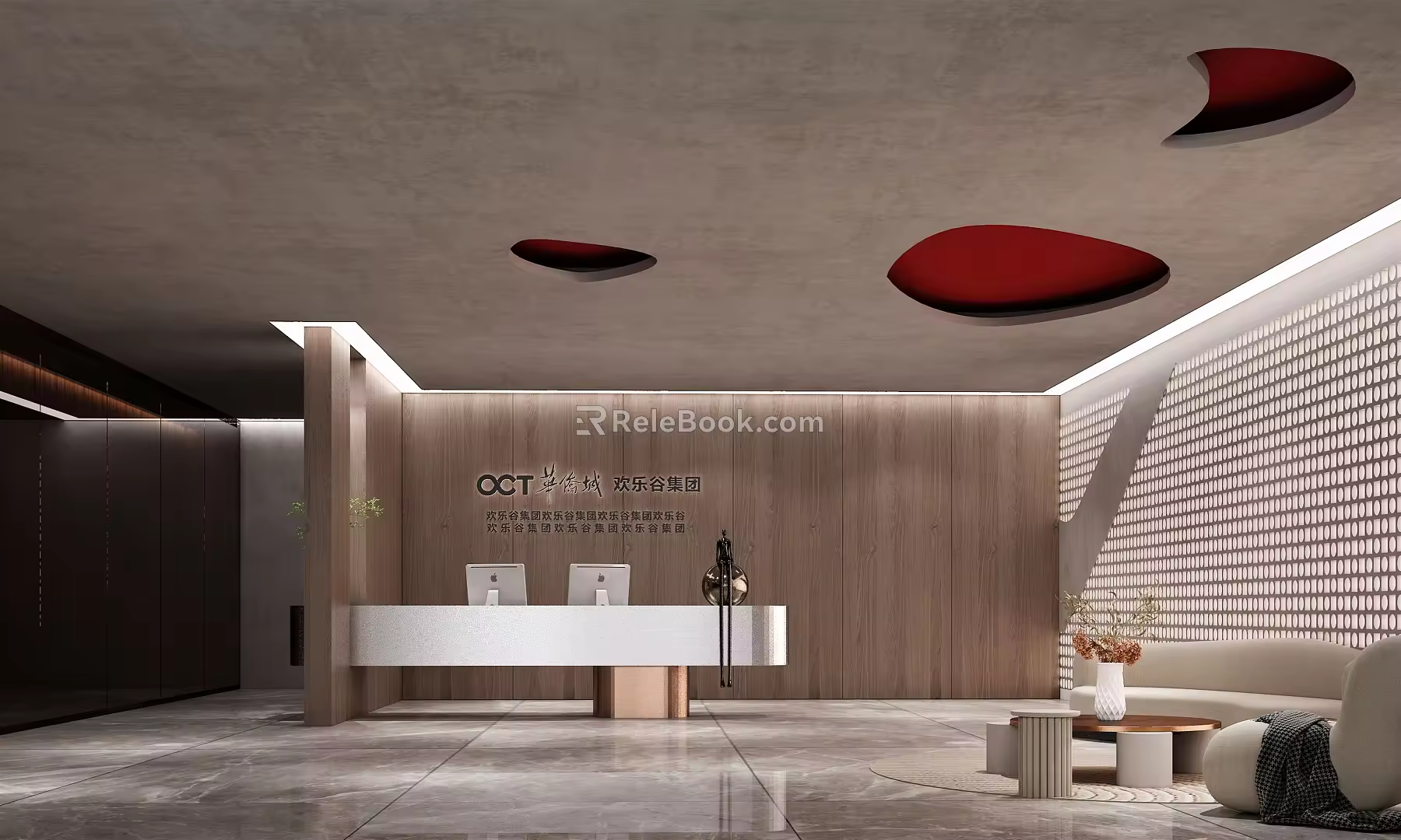 Modern Front Desk 3d model