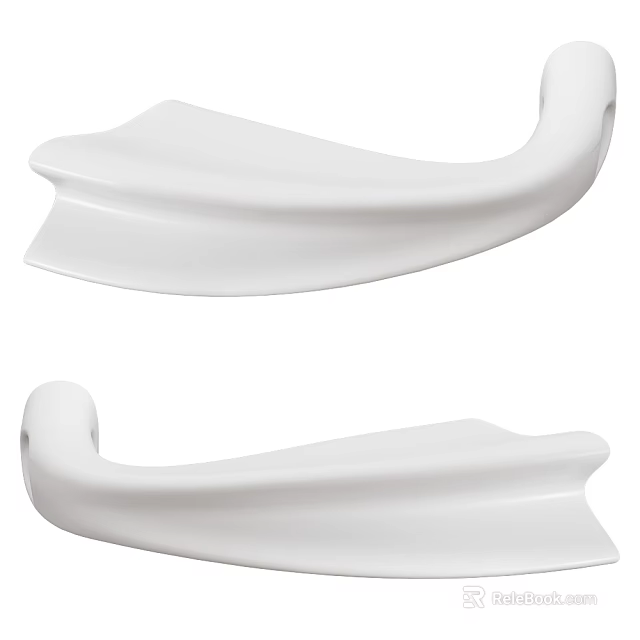 Modern Irregular-shaped Sofa with Smooth Curved Design and Comfortable Seating 3d model 