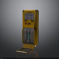 Industrial Control Panel Equipment With Yellow Housing And Metal Switches