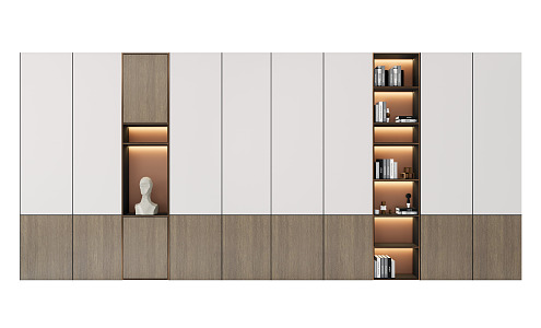 Modern bookcase 3d model