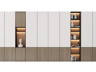 Modern bookcase 3d model