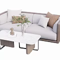 Light Luxury Sofa Coffee Table 3d model