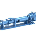 Blue Industrial Screw Pump With Motor Driven Metal Structure For Conveying Applications