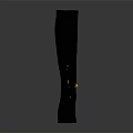 Black Leather Knee High Boots With High Heel And Golden Buckle