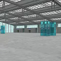 Modern Arc Shaped Building With Glass Facade Steel Structure And Multiple Entrances
