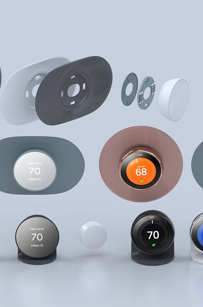 Modern Temperature Control Switch Panels With Digital Display And Multiple Colors 3d model