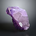 Raw Amethyst Stone With Purple Hue Rough Texture Natural Shape And Number Tag