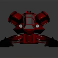 Red HOSOKAWA Spaceship With Futuristic Design Transparent Cockpit And Mechanical Structure For Space Exploration
