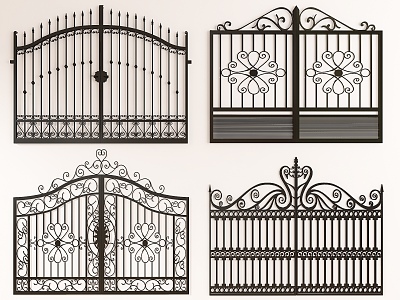 Jianou Iron Gate Chinese-style Iron Villa Gate Courtyard Iron Gate Outdoor Gate Stainless Steel Fence Door 3d model