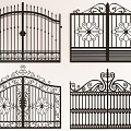 Jianou Iron Gate Chinese-style Iron Villa Gate Courtyard Iron Gate Outdoor Gate Stainless Steel Fence Door 3d model