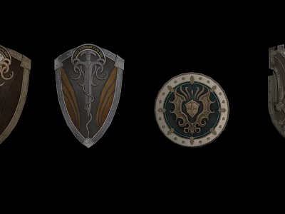 European Shield 3d model