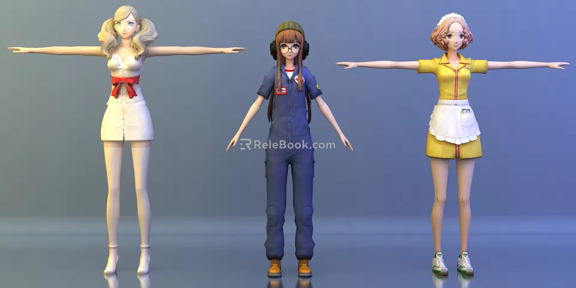 Modern Game Character Tooling Girl 3d model