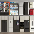 Refrigerators and Freezers in Various Colors and Styles Including Beverage Display Coolers and Upright Models