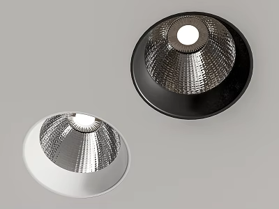 Modern Downlight Spotlight With Black And White Mesh Shade For Contemporary Interior Lighting Design 3d model