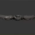 Detailed Owl Sculpture Carving With Spread Wings Star Pattern And Metallic Finish