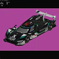 Mercedes Performance Race Car With 97 Number Sleek Design And Teal Accents