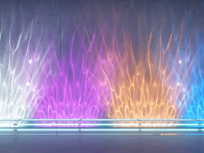 Colorful Decorative Lights With Flowing Light Effects For Modern Interior Decoration 3d model