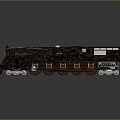 vintage train steam train train carriage locomotive head steam car carriage train vehicle 3d model