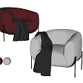 GUBI single sofa lazy sofa 3d model