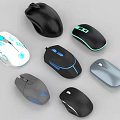 Various Computer Mice With Different Colors And Designs For Office And Gaming 3d model
