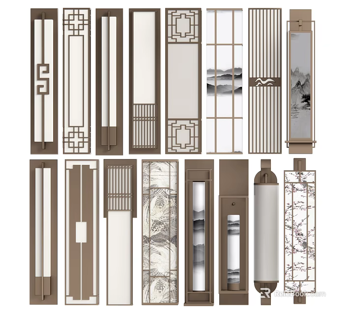 Modern Wall Sconces With Elegant Designs And Traditional Patterns For Home Decor 3d model