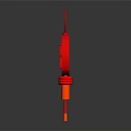 Red Circular New Year Pendant with Loop and Orange Tassel Decoration