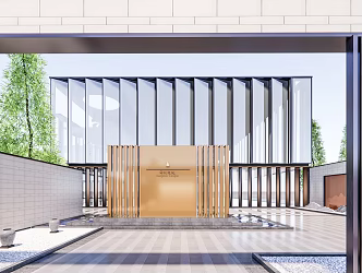 Modern Sales Office Building Simple Sales Department Club 3d model