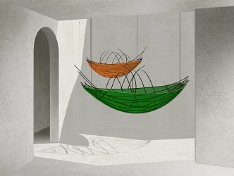 Artistic transparent hanger 3d model