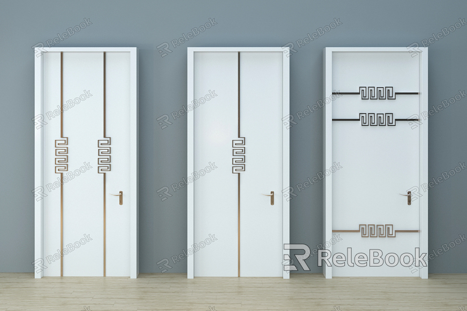 New Chinese Style Flat Door model