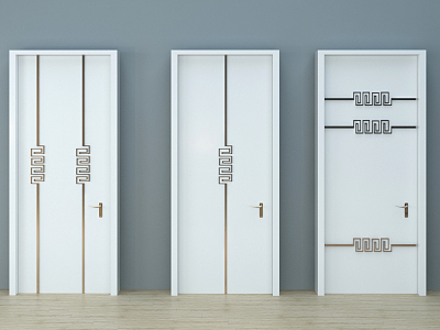 New Chinese Style Flat Door model