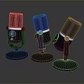 Microphone Amplifier Capacitor Microphone High-end Microphone Wheat Desktop Microphone Broadcasting Microphone 3d model