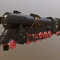Vintage Steam Train With Black Body Red Wheels And Classic Design