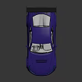 Purple Sports Car With Rear Spoiler Sleek Design Blue Headlights And Alloy Wheels