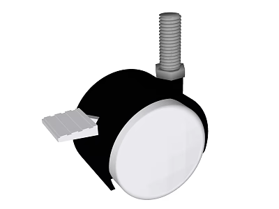 Heavy Duty Industrial Caster Wheel with Durable Bracket and Mounting Bolt 3d model