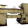 Sturdy Industrial Lathe Machine with Control Panel Rotating Parts and Heavy Duty Base