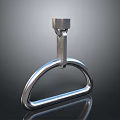 Sleek Stainless Steel Ring Hanger with Polished Metallic Surface and Modern Design
