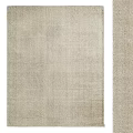 Neutral Beige Square Rug With Woven Textured Surface For Modern Living Room