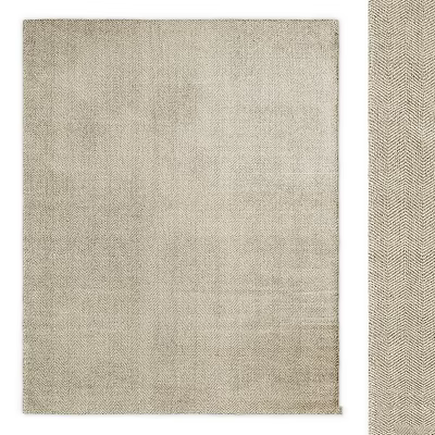 Neutral Beige Square Rug With Woven Textured Surface For Modern Living Room 3d model