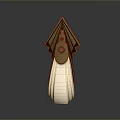Decorative Golden Tipped White Weapon With Pointed Upper Structure And Smooth Body Design